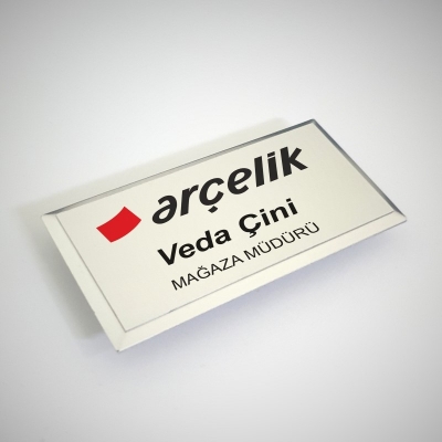 Gümüş Metal Yaka Kartı