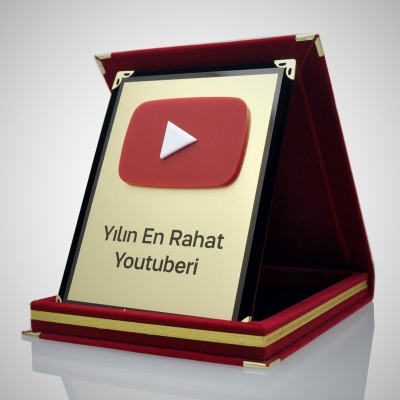 12x16 Kişiye Özel Youtube Plaket 